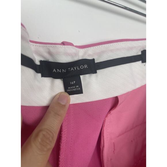 ANN TAYLOR $109 PINK CURVY FIT SOPHIA STRAIGHT PANTS SZ 16P CAREER SLACKS - Picture 8 of 11